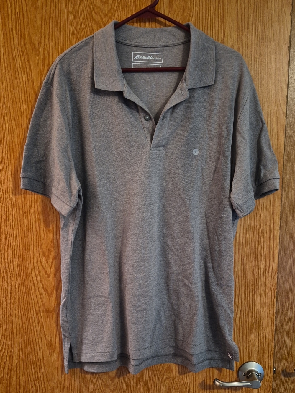 Eddie Bauer Men's Heather Gray Polo